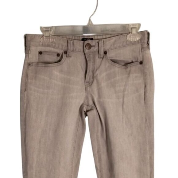 J Crew Factory Size 27 Jeans Womens Gray Denim Skinny Toothpick Stretch Low Rise - Picture 2 of 7